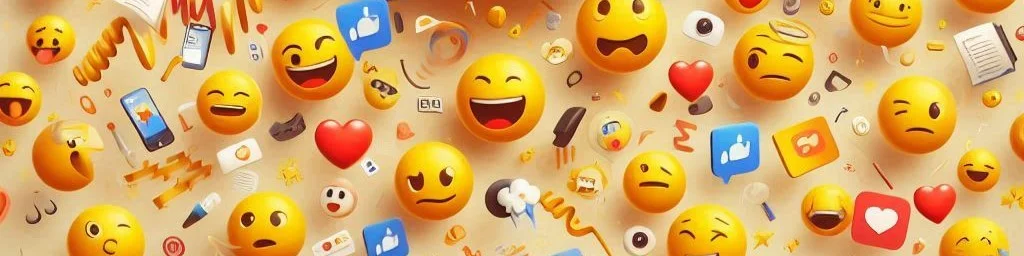 Banner filled with emojis teasing the theme for next year's conference